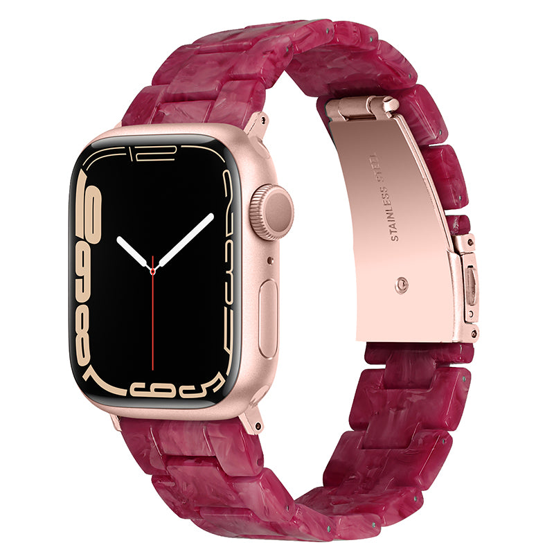 For Apple Watch Series 9 8 7 41mm 6 5 SE SE(2022) SE (2023) 4 40mm 3 2 1 38mm Stylish 3 Beads Resin Strap Replacement Smart Watch Band For Apple Watch Series 9 8 7 41mm 6 5 SE SE(2022) SE (2023) 4 40mm 3 2 1 38mm Stylish 3 Beads Resin Strap Replacement Smart Watch Band